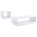 Fletcher - 2 Piece Coffee And End Table Set - Gloss White by HouseOfZazla
