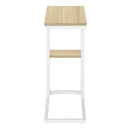 Accent Table, C - Shaped, Marble Look Contemporary & Modern Convenient Design