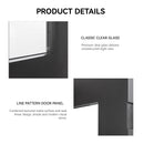 36"x80" Fiberglass Front Door with Contemporary Design