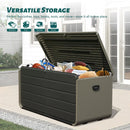 200 Gallon Plastic Deck Box with Lock and Waterproof Lid by HouseOfZazla