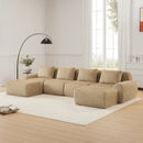 146" Modern U-Shaped Modular Sectional Sofa