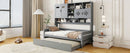 Daybed With All-In-One Cabinet And Shelf