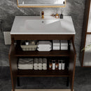 Bathroom Vanity With Ceramic Sink, Floor-Standing Design, Soft-Closing Drawers by HouseOfZazla