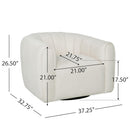 Serenizia - Upholstered Swivel Chair With Channel Tufted