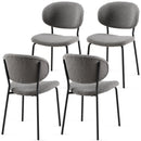 Boucle Dining Chairs, Dining Chairs With Metal Legs For Dining Room, Kitchen, Living Room by HouseOfZazla