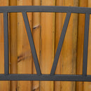 50" Metal Garden Bench, Black Outdoor Bench for 2 People, Park-Style Patio Seating, Decor with Smooth Armrests, Slatted Seat and Backrest, Black