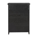 Modern 5-Drawer Black Dresser for Living Room Storage by HouseOfZazla