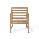 Outdoor Acacia Wood Club Chairs, 2-Piece Set - Natural Stained / White by HouseOfZazla