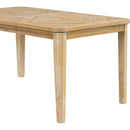 7-Piece Farmhouse Dining Set Classic Rustic Table and 6 high-back design Chairs for Dining Room, Kitchen (Natural Wood Wash)