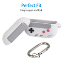 Silicone Protective Case Fit for Airpod Pro Full Protective Cover Shock-Absorbing Soft Silicone Case w/ Carabiner