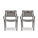 Cast Aluminum Dining Chair With Hand Crafted Details - Bronze