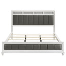 Barzini Wood California King Panel Bed White
