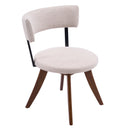 Modern Upholstered Dining Chairs with Curved Back by HouseOfZazla