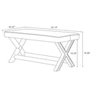 Abigail - Accent Bench With Piped Cushion by HouseOfZazla