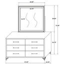 Malcolm - 6 Drawer Dresser With Mirror - White