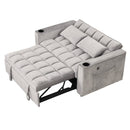 55.3" 4-1 Multi-functional Sofa Bed with Cup Holder and USB Port for Living Room or Apartments, Gray