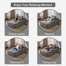 Oversized Chaise Lounge Chair Cozy Cloud Couch With 3 Throw Pillows And Wide Armrest
