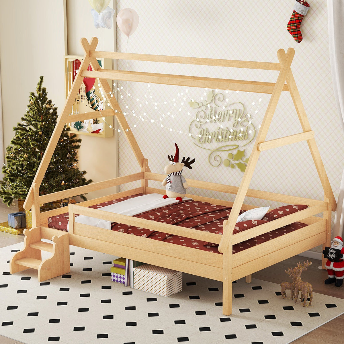 Full House Platform Bed with Stairs, photo 2 of 10