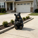 14" Tall Mother Bear Hugging Cub Garden Statue