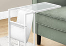 Accent Table, C-Shaped, Contemporary and Modern - White by HouseOfZazla