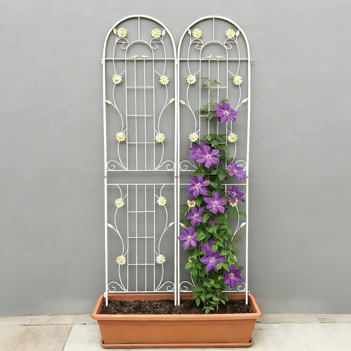 2 Pack Metal Garden Trellis 86.7" x 19.7", photo 2 of 10