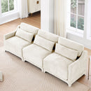 Elegant Sofa With Ergonomic Design And Lumbar Pillows by HouseOfZazla