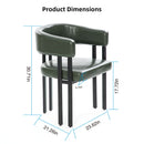 Modern Dining Upholstered Barrel Chair With Curved Back And Armrests by HouseOfZazla