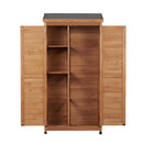 Outdoor Storage Shed With Vertical Tool Cabinet For Backyard by HouseOfZazla