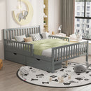 Platform Bed With Guardrails On Both Sides And 2 Storage Drawers by HouseOfZazla