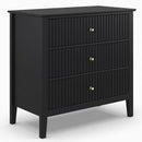 Fluted 3 Drawer Nightstand With Soft Close Slides by HouseOfZazla