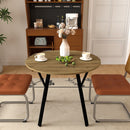 Round Dining Table for 2-4 People - Rustic Brown by HouseOfZazla