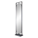 Full Length Standing Mirror, 360° Swivel Floor Mirror For Bedroom - Black by Unique Piece Furniture