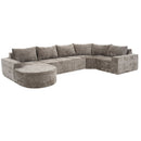U-Shaped Oversized Modular Cloud Sectional Sofa With Deep Seat For Living Room by Unique Piece Furniture