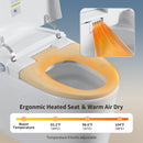 Tankless Smart Toilet With Bidet Built In, 1 Piece, Auto Flush, Auto Open / Close, Heated Seat, Bubble Wash, Warm Water And Dry, Adjustable Temp, Remote Control Side Know - White by HouseOfZazla