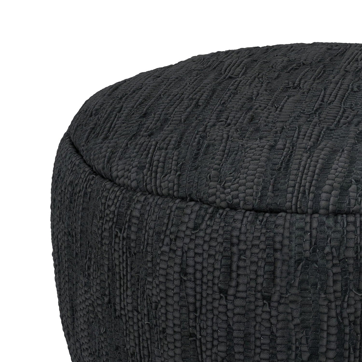 Fredrik - Round Pouf - Black, photo 9 of 9