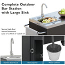 K&K 55.5" Outdoor Kitchen Island with Sink by HouseOfZazla