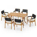 Outdoor Rustic Patio Acacia Bistro Set With Cushions by HouseOfZazla