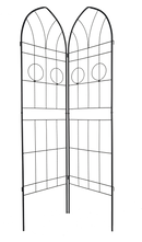 4 Pack Metal Garden Trellis 78.7" x 19.7" Rustproof Trellis for Climbing Plants Outdoor Flower Support Black