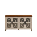 Elegant 4 Door Cabinet With Tempered Glass Doors by HouseOfZazla