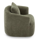 360° Swivel Barrel Sofa Chair With Throw Pillow, Upholstered Accent Chair by HouseOfZazla