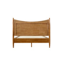 Classic Transitional Queen Size Solid Wood Platform Bed Frame