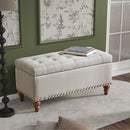Upholstered Ottoman With Storage And Rivet Trim by Unique Piece Furniture