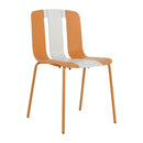 4 Piece Set Of Modern Striped Color Blocking Single Chairs With Round Table by Unique Piece Furniture