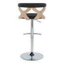 Gardenia - Contemporary Adjustable Barstool With Swivel / Rounded T Footrest (Set of 2)
