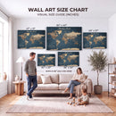 Custom Push Pin World Map Wall Canvas Print