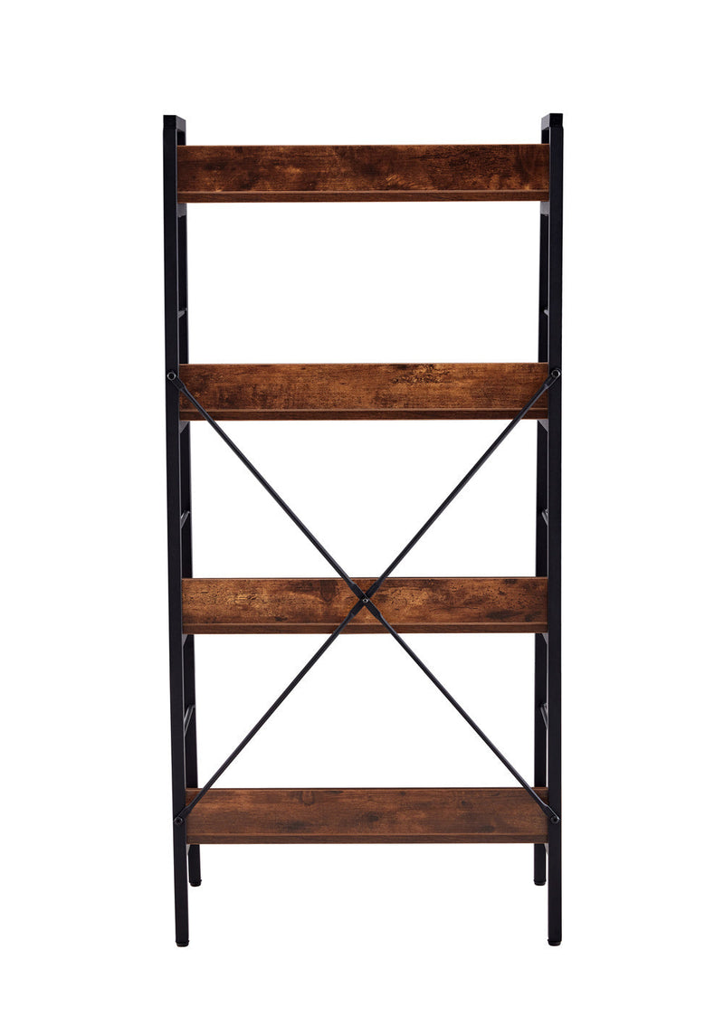 3&4 LAYER DISPLAY BOOKSHELF H LADDER SHELF STORAGE SHELVES RACK SHELF UNIT METAL FRAME, TIGGER, 2 pc per 2 cartons