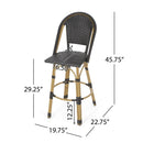 Outdoor Rattan And Aluminum French Barstools (Set of 2) by HouseOfZazla