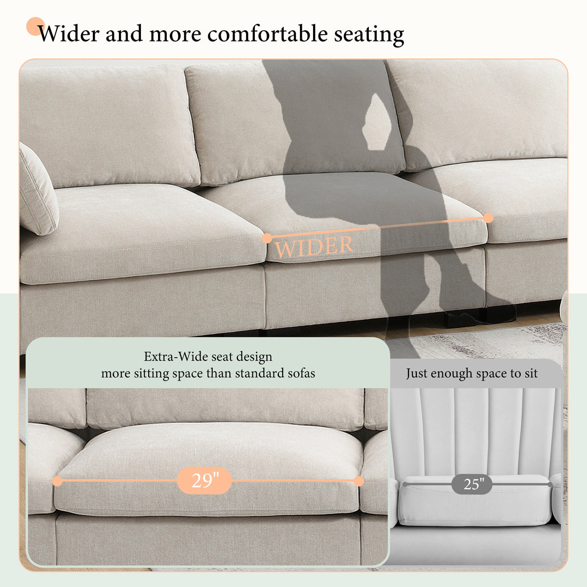 130" Modular Sectional Sofa, photo 5 of 10