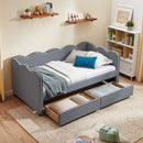 Gingham Daybed With USB Charging Port, Wave-Shaped Design by Unique Piece Furniture