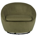 Myernick Velvet Upholstered Swivel Accent Chair Olive